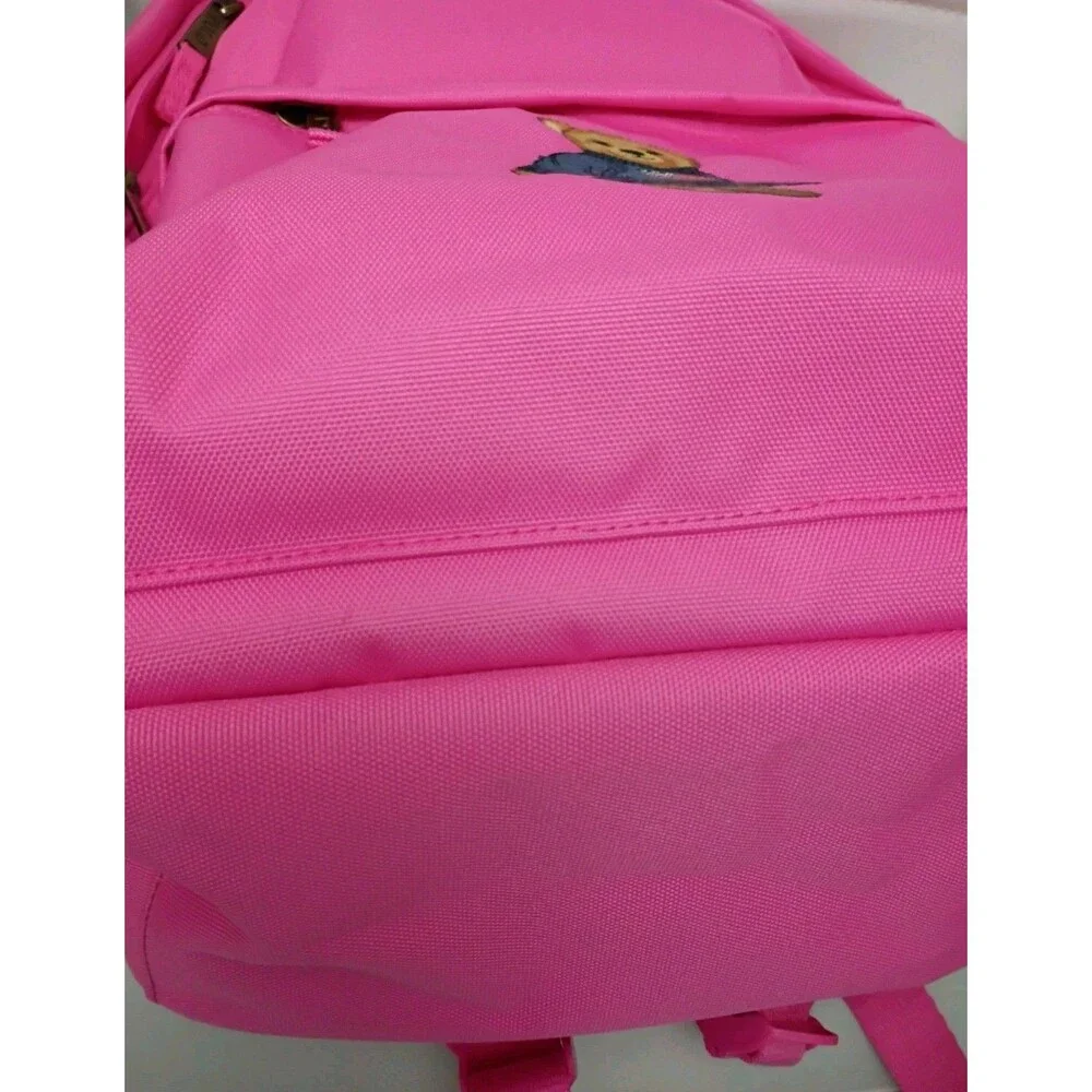 Polo Ralph Lauren Polo Bear Embroidered Bag Pink Laptop Backpack